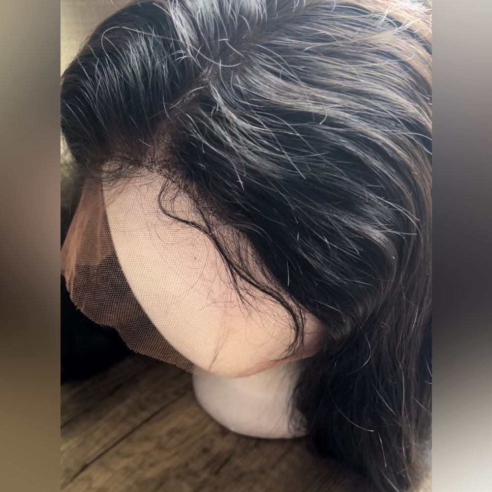 Human hair full lace wig
